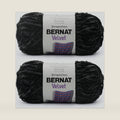 Bernat Velvet Soft Yarn for Crocheting, Blackbird, 2-Pack