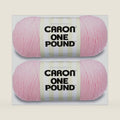 Caron One Pound Soft Yarn for Crocheting & Knitting, Soft Pink, 2-Pack