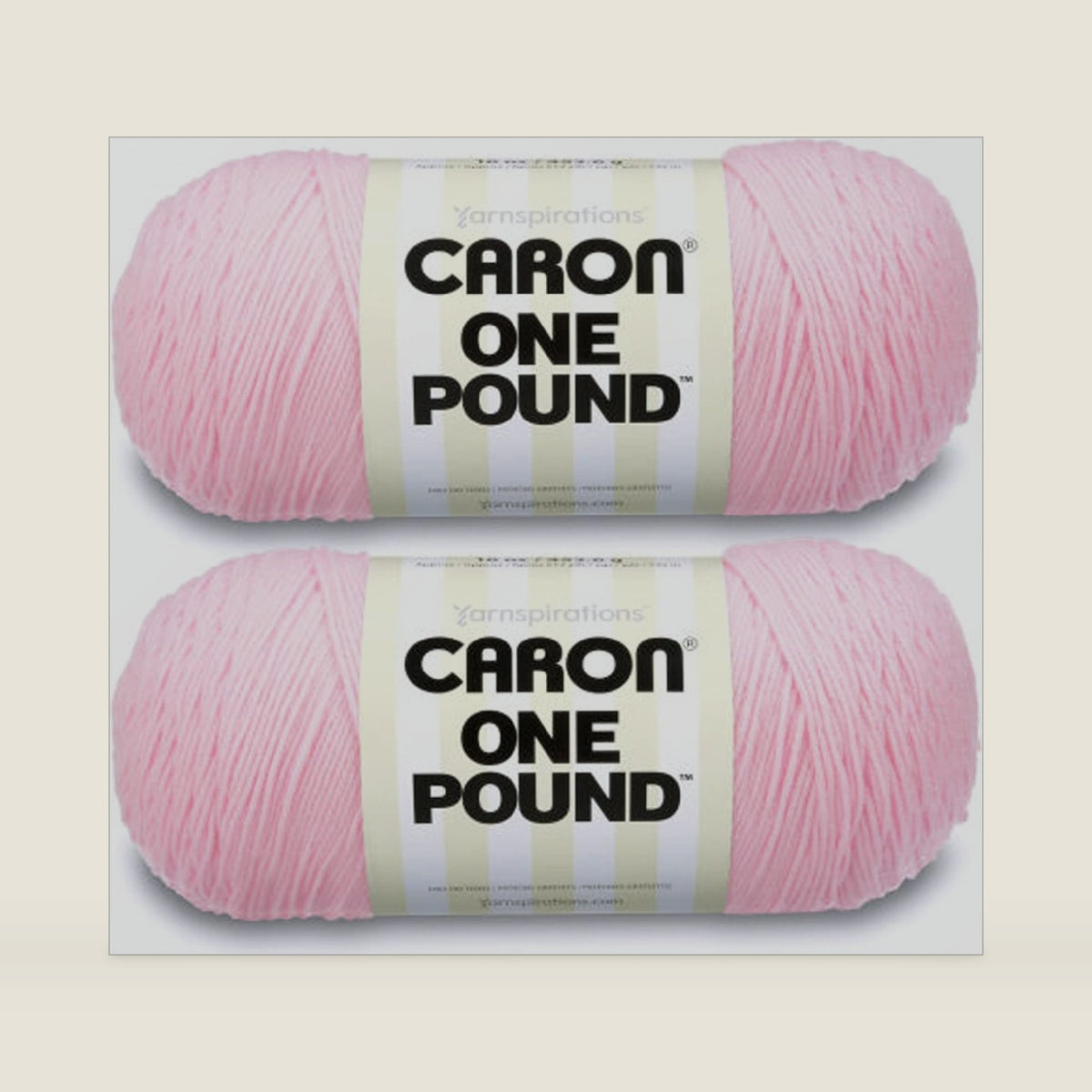 Caron One Pound Soft Yarn for Crocheting & Knitting, Soft Pink, 2-Pack