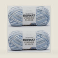 Bernat Forever Fleece Soft Yarn for Crocheting, Rain, 2-Pack