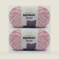 Bernat Velvet Soft Yarn for Crocheting, Quiet Pink, 2-Pack