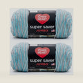 Red Heart Super Saver Jumbo Yarn for Crocheting, Icelandic, 2-Pack