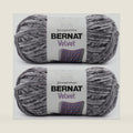 Bernat Velvet Soft Yarn for Crocheting, Vapor Gray, 2-Pack