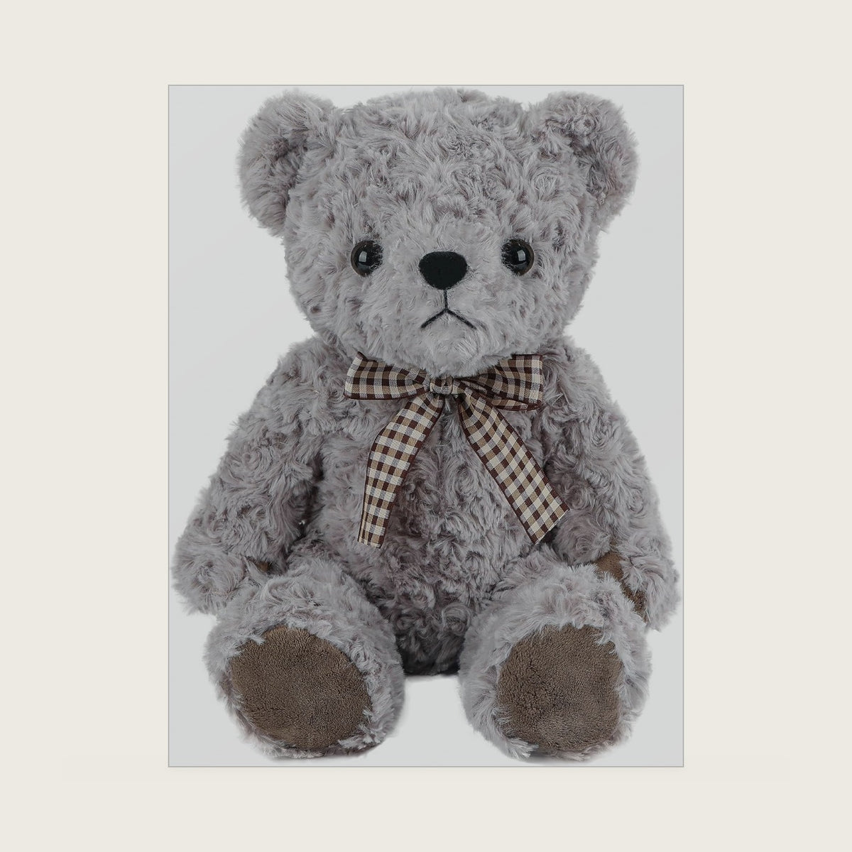 WEIGEDU Classic Fluffy Teddy Bear Plush Toys, Gray, 11.8 inch