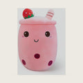 Ditucu Cute Boba Tea Plush Stuffed Bubble Tea Plushie Cartoon Soft Strawberry Pillow Home Hugging Gift for Kids Pink 9.4 inch