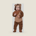 Star Wars Ewok Official Infant Halloween Costume - Premium Quality Minky Jumpsuit with Attached Hood and Non-Slip Booties