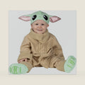 Star Wars Grogu Official Infant Deluxe Costume - Premium Quality Minky Fabric and Non-Slip Grip Booties