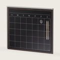 U Brands 16" x 20" Magnetic Monthly Calendar Chalkboard with Rustic Wood Frame, Blackboard Surface, Wall Mountable, Monthly Planner Board, Magnetic Calendar for Home, Office, Kitchen, Classroom