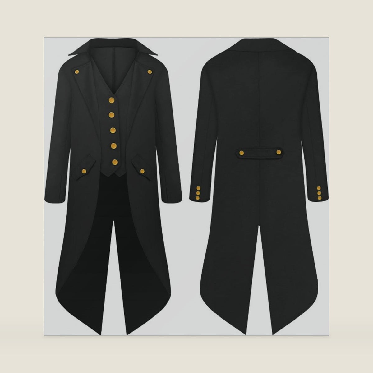 Inmeilifus Boy's Plague Doctor Costume Vintage Steampunk Clothing Halloween Gothic Victorian Medieval Renaissance Tailcoat