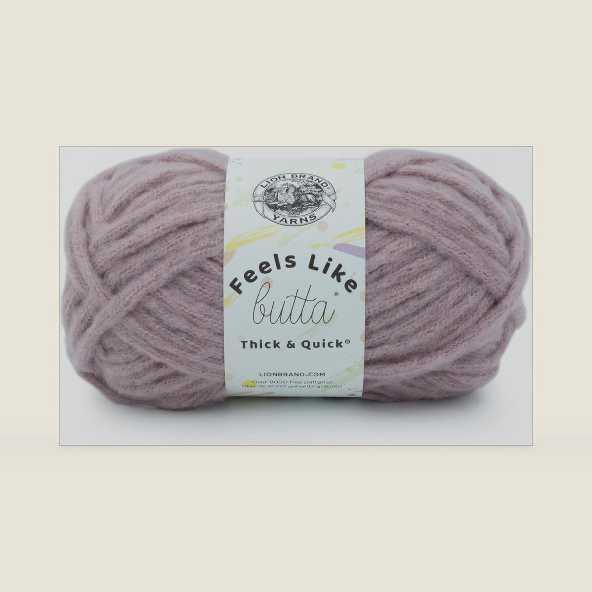 Lion Brand Yarn Feels Like Butta Thick & Quick Super Bulky Yarn for Knitting, 1 Pack, Woodrose