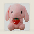 Lop Bunny Plush 8.6in Pink Strawberry Stuffed Rabbit Gift