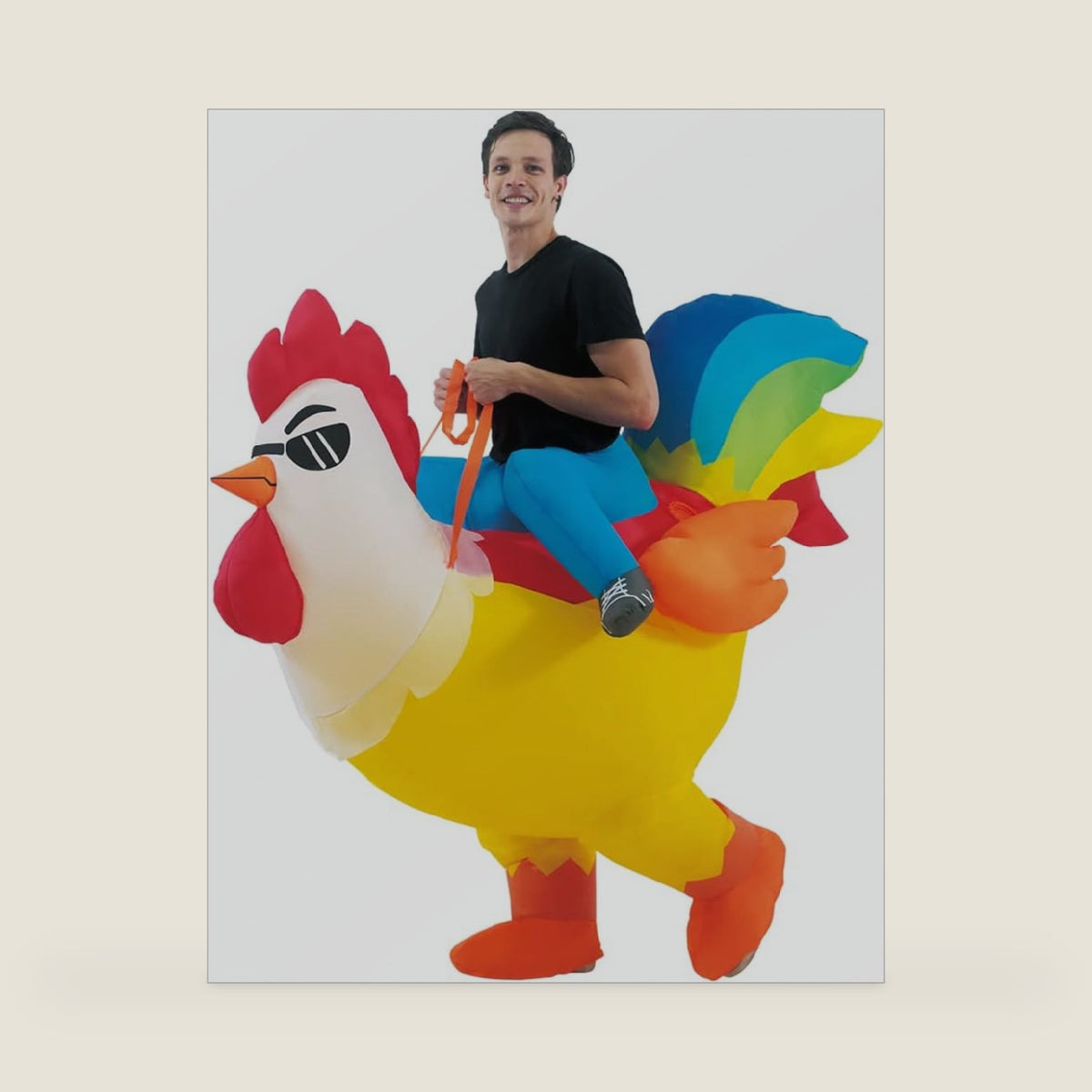 KOOY Chicken Costume,Inflatable Chicken Costume Adult,Blow Up Costumes for Adults,Funny Halloween Costumes Chicken Suit