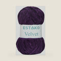 Estako Velvet Yarn for Crocheting, Super Bulky Chenille Yarn, Purple