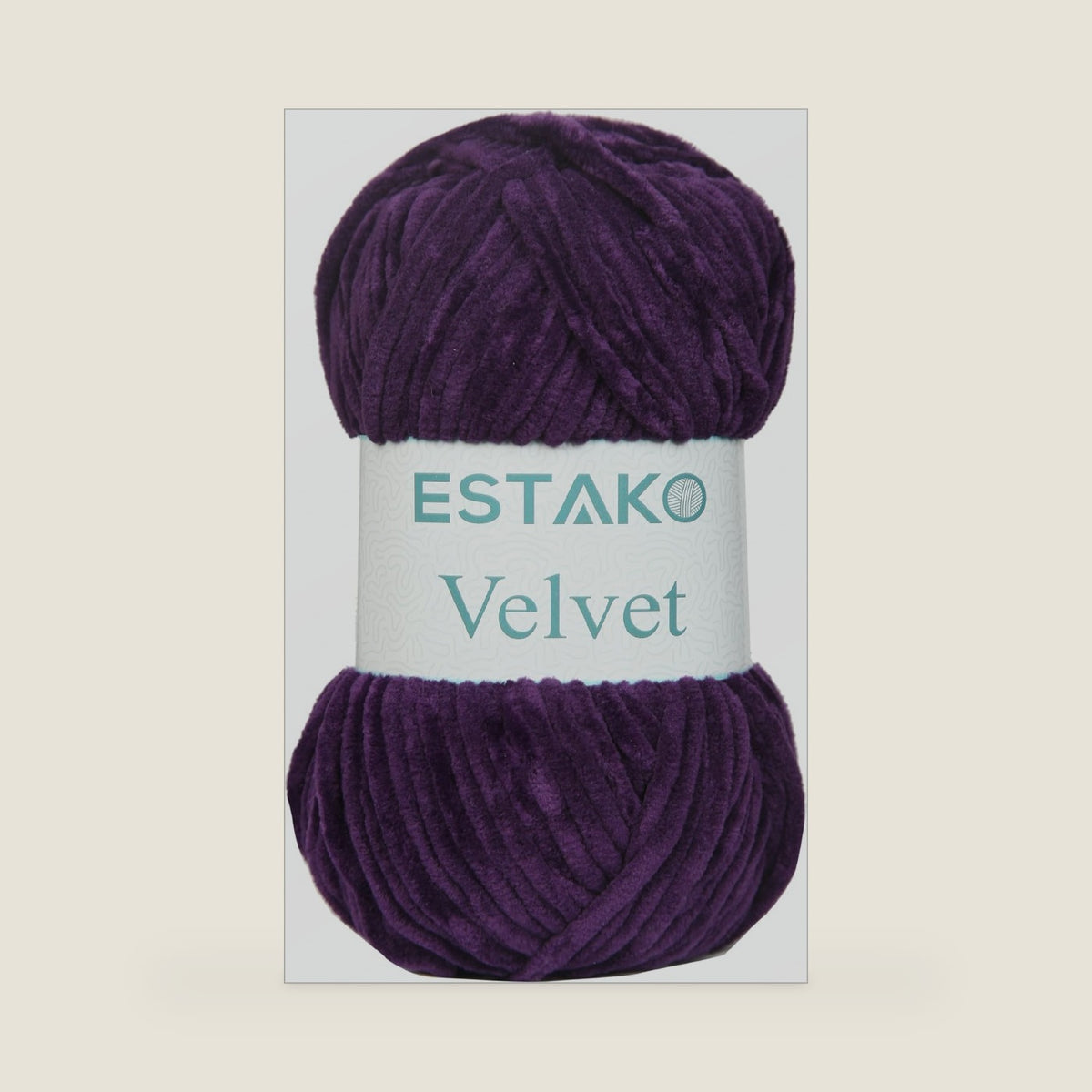 Estako Velvet Yarn for Crocheting, Super Bulky Chenille Yarn, Purple