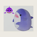12.9 Inch Soft Purple Shark Plush Hugging Pillow - Cute Shark Stuffed Animal Plushie for Kids