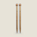 Weabetfu Bamboo Knitting Needle Straight Single Pointed 10-inch Length Knitting Needles for Handmade DIY Knitting,US Size 13(9mm)