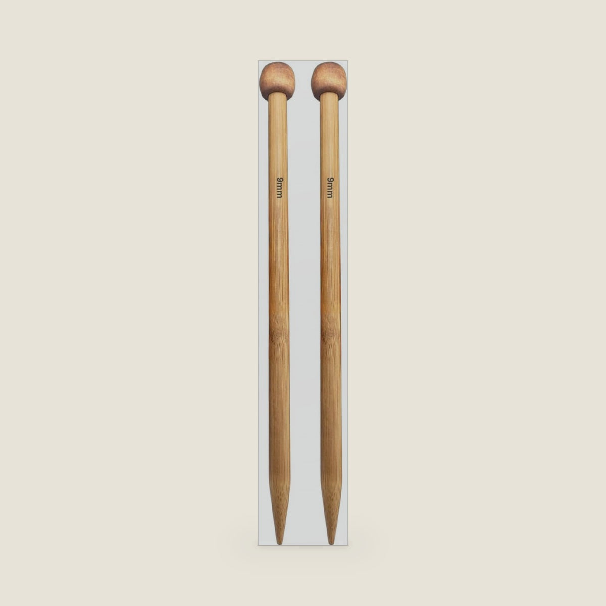 Weabetfu Bamboo Knitting Needle Straight Single Pointed 10-inch Length Knitting Needles for Handmade DIY Knitting,US Size 13(9mm)