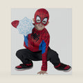 Marvel Spidey Toddler Dress-Up Box - Long-Sleeved Top with Printed Design Plus Fabric Half Mask and Foam Web Shield (3T-4T) Multi