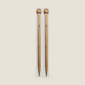 Weabetfu Bamboo Knitting Needle Straight Single Pointed 10-inch Length Knitting Needles for Handmade DIY Knitting,US Size 11(8mm)