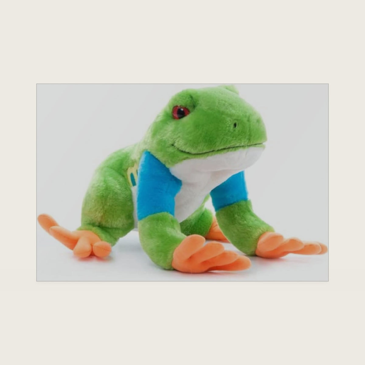 The Petting Zoo Red-Eyed Tree Frog Stuffed Animal Plushie, Wild Onez, 12 in