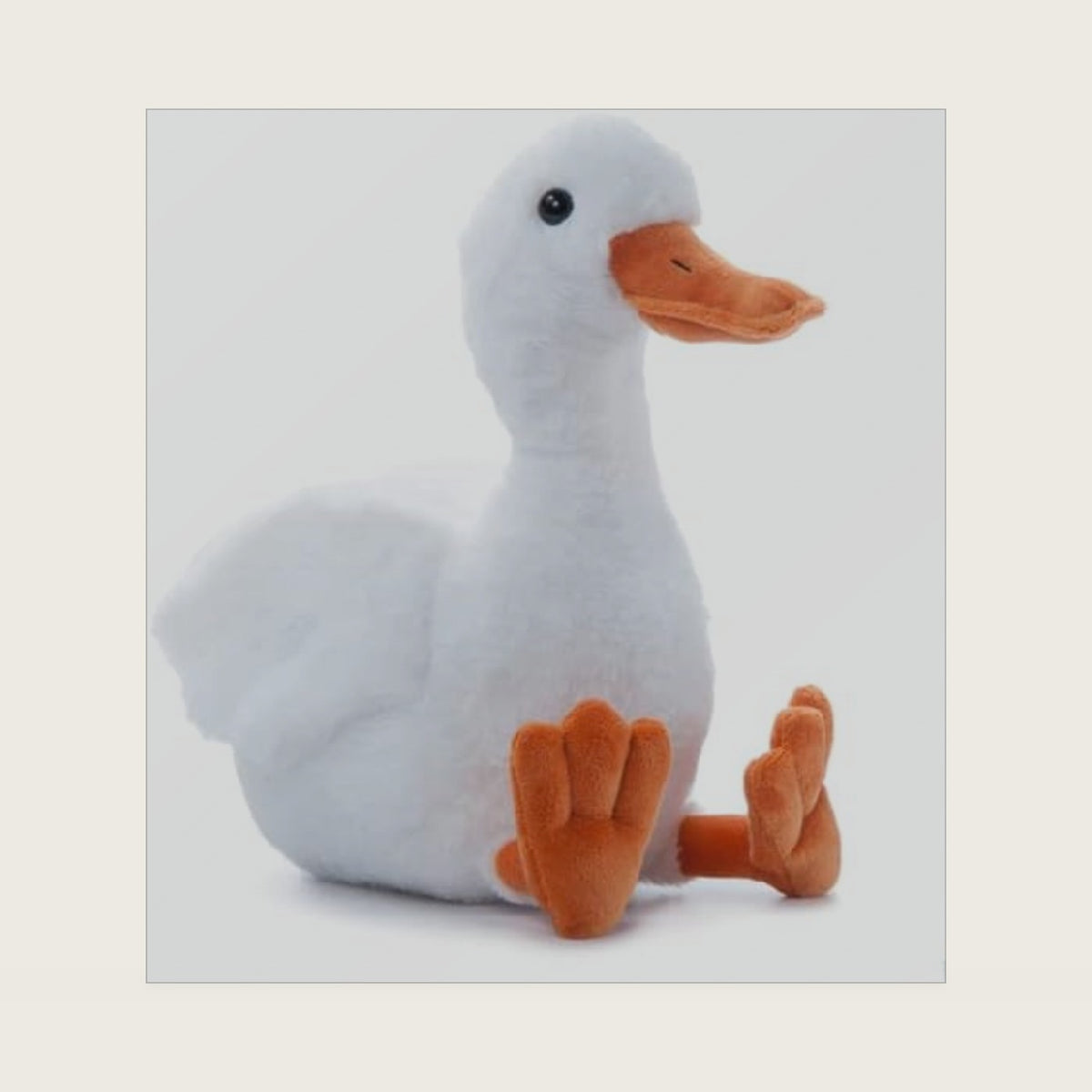 The Petting Zoo White Duck Stuffed Animal Plushie, Wild Onez, 12 in
