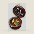 Play (My Neighbor T0toro) Brown Wooden Circular Hollow Out Music Box with Sankyo Musical Movement (65 Tunes Option)
