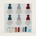 FREEBLOSS 6 Set DIY Macrame Christmas Gnomes Santa Claus Kit