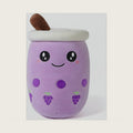 Ditucu Cute Boba Tea Plush Stuffed Bubble Tea Plushie Cartoon Soft Grape Fruit Pillow Home Hugging Gift for Kids Big Eyes Purple 13.7 inch