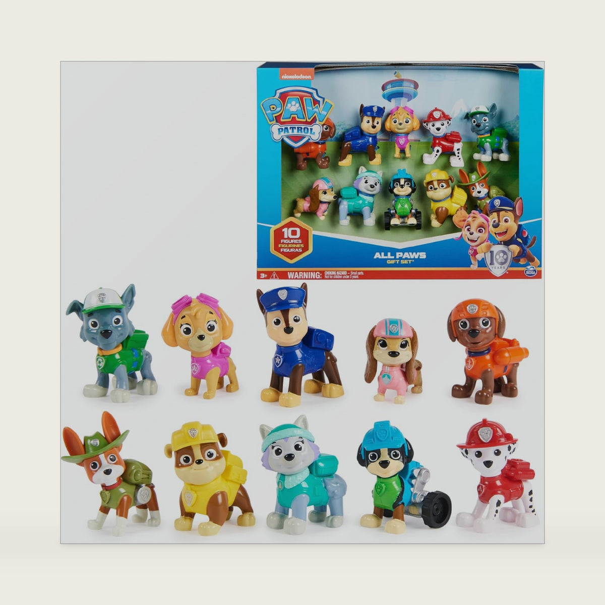 Paw Patrol 10th Anniversary All Paws On Deck 10 Figure Gift Pack