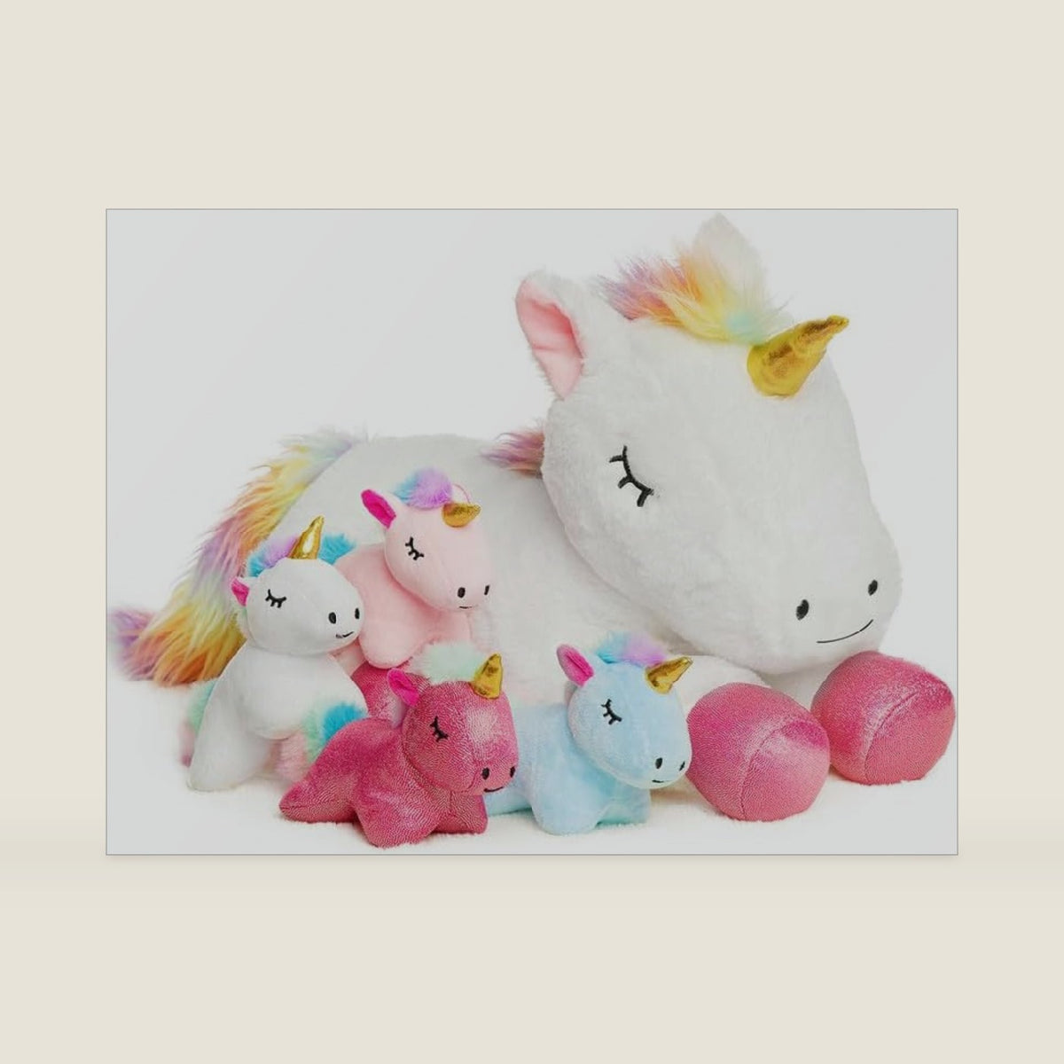 Unicorn Toys for Girls, Unicorn Stuffed Animals Mommy with 4 Baby Unicorns