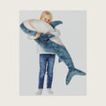 XIYUAN 39.3-Inch SharkPlush Toy Giant SharkStuffed Animal Soft SharkPillow Cushion Shark Plush Pillow Chubby Stuffed Shark Toy Bedtime Gift Throw Pillow for Home Room Décor Kids