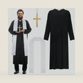 Zhanmai 3 Pcs Priest Costume Set for Men Halloween Cosplay