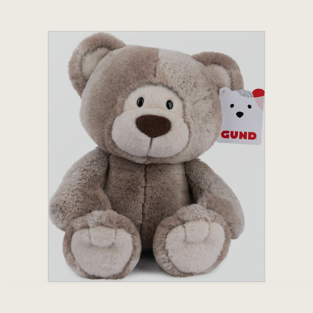 Mukki Teddy Bear, Premium Stuffed Animal for Ages 1 and Up, Brown/Cream, 10"