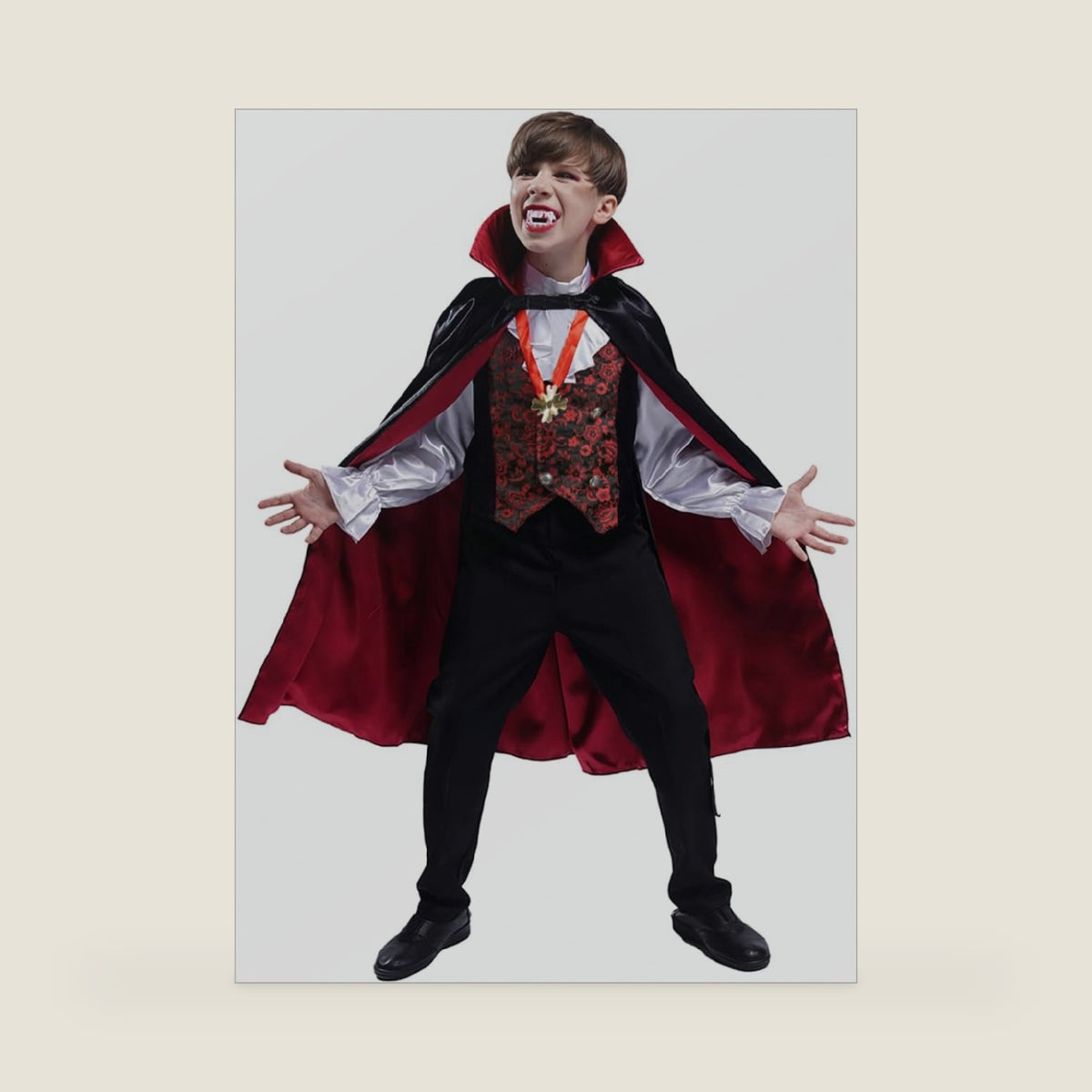 Boy Scary Vampire Costume Cosplay Halloween for Kids
