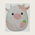 Official Kellytoy 8 Inch Farm Squad Collectible Pillow Animals (Reshma Strawberry Cow)