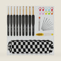 Aeelike Crochet Hooks Set 9 Sizes, 2.0-10.0mm Ergonomic Crochet Hook, Black