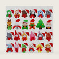 Fovths 24 Pieces 2.36 Inches Mini Christmas Stuffed Animals Soft Plush Toys Bulk Set Hanging Christmas Tree Decoration Keychain Doll Set for Xmas Party Supplies