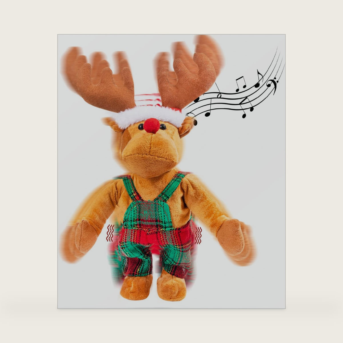 Gfilay Animated Dancing Rudolph Reindeer Plush Christmas Toy