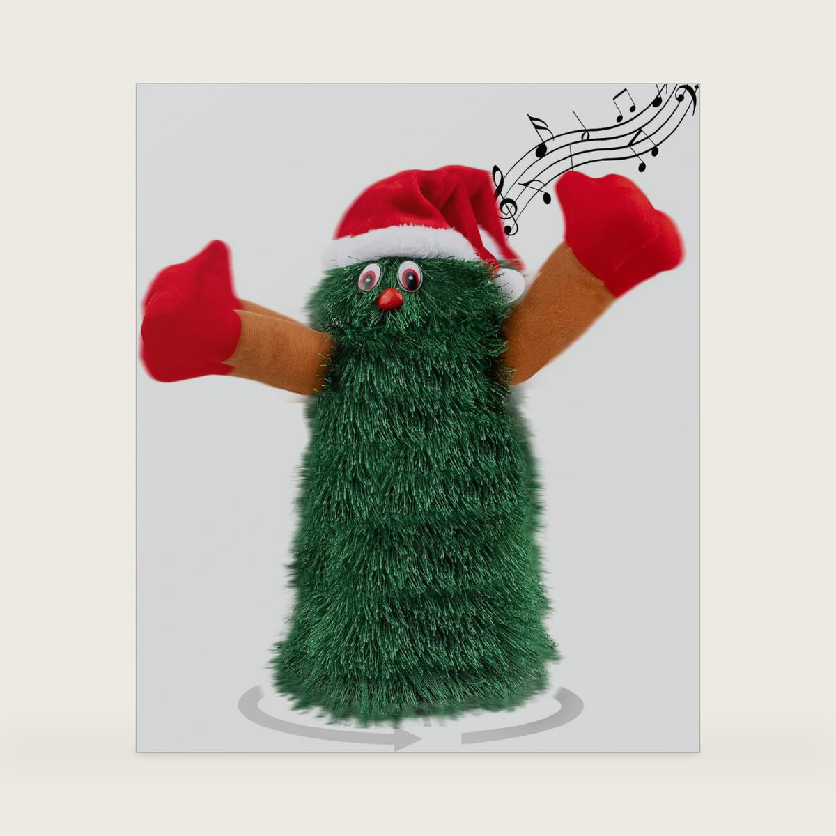 Gfilay Animated Dancing Christmas Tree Plush with Music and Spinning Motion
