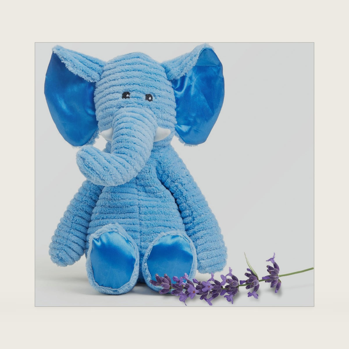 warmies My First Elephant Heatable and Coolable Softest Satin Weighted Stuffed Animal Plush - Comforting Lavender Aromatherapy Animal Toys - Relaxing Weighted Stuffed Animals for Anxiety