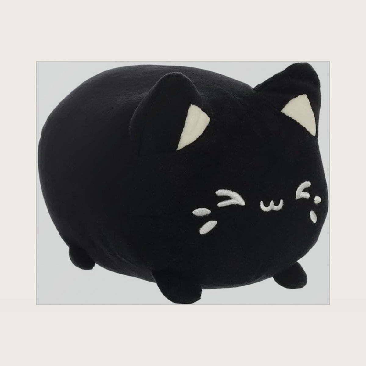 14272, Tasty Peach Black Sesame Meowchi, 18 cm, Eco-Friendly Plush