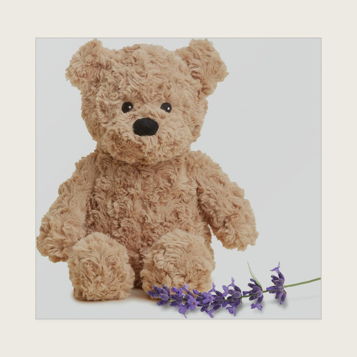 warmies Microwavable & Weighted Stuffed Animals, Brown Curly Bear - Heated Stuffed Animal Plushie for Warmth & Comfort - Cute Soft Plush Toys for Adults & Children (Boys, Girls, Babies & Toddlers)