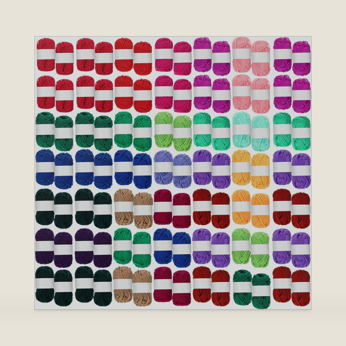 Nuogo 100 Rolls Acrylic Yarn Bulk for Crocheting Knitting, 25 Colors