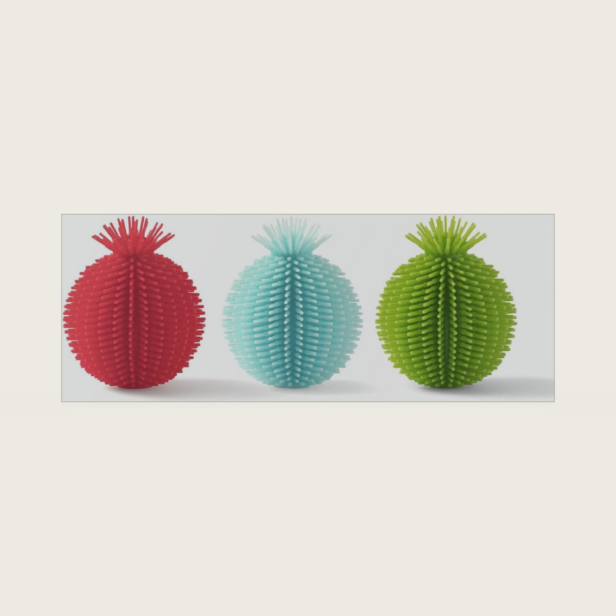 Spike Silicone Fidget Sensory Balls Stress Relief Anti-Anxiety Toys for School, Home & Work - 3 Pack Multicolor Set