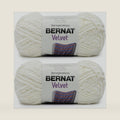 Bernat Velvet Soft Yarn for Crocheting, Cream, 2-Pack