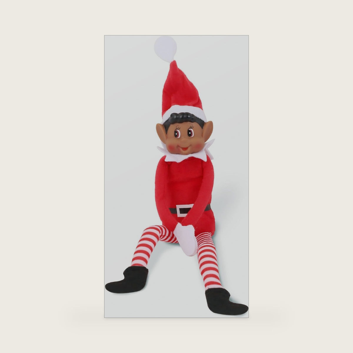 Christmas Elf Behaving Badly Plush Toy | Novelty Long Bendy Naughty Boy Christmas Elves Doll | 12 Inches (Brown Elf)