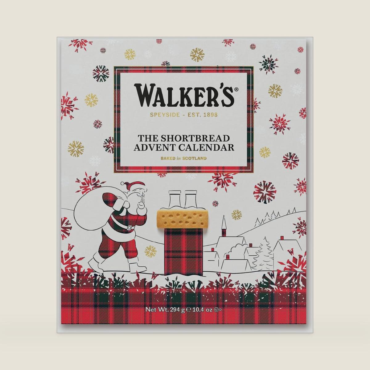 Walker’s 2026 Advent Calendar with Shortbread Cookies from Scotland - 24 Count (10.4 oz) - Limited Edition Cookie Box with Christmas Cookies in Various Shapes and Flavors