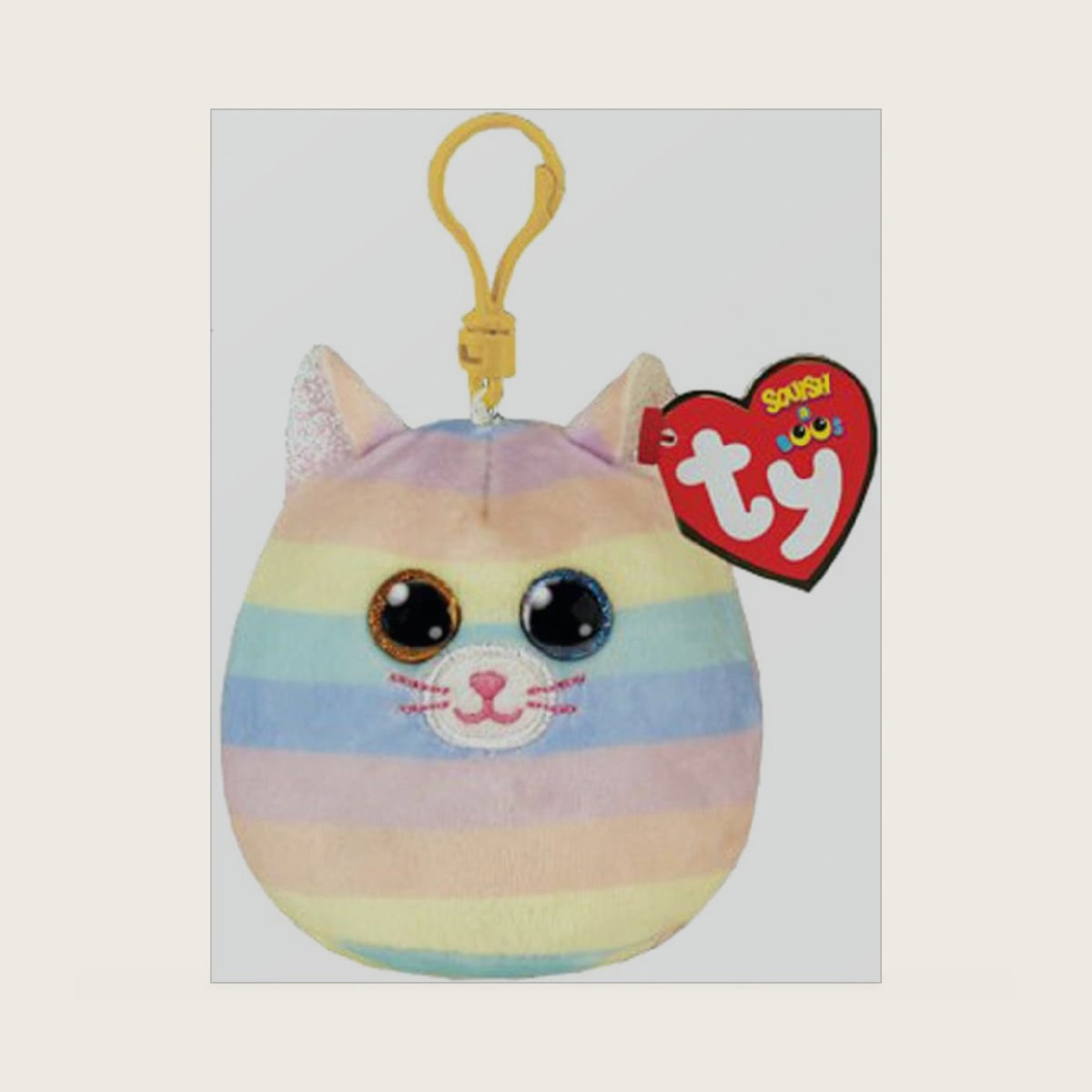Mini Beanie Squishies (Squish-A-Boos) Plush - Heather The Cat (3 Inch)