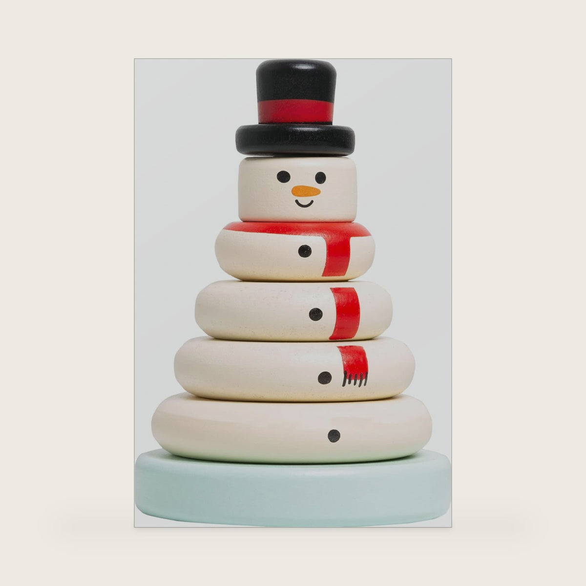 Pearhead Christmas Snowman Stacking Toy Set, Holiday Toys for Toddlers