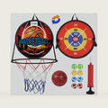 2 in 1 Basketball Hoop and Dart Board, 14" Dart Board for Kids, Basketball Hoop for Kids Toddlers, Sports & Outdoor Play, Birthday Gift Toys for 3 4 5 6 7 8 9 10 Year Old Boys Girls Kids, Party Favors
